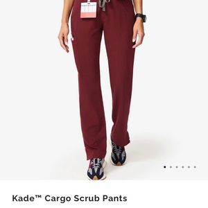Figs BURGUNDY Kade Cargo Pants XXS-R